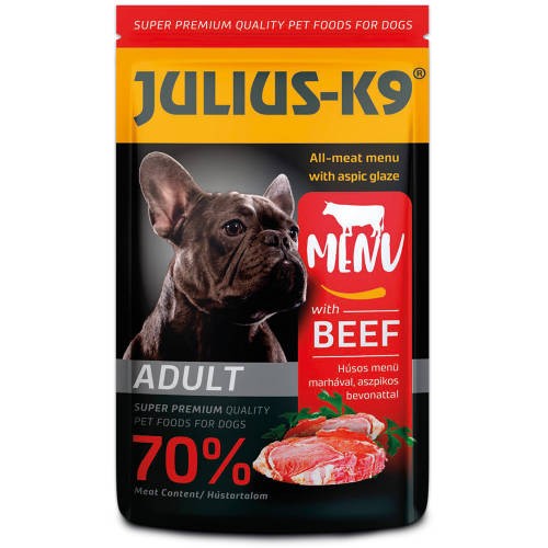 JULIUS K-9 DOG  alutasakos marha 125g